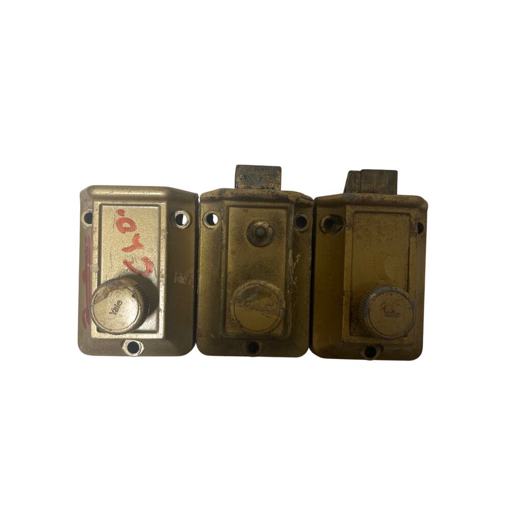 Antique Vintage Door Latch Lot of 3 Yale No Key or Keeper